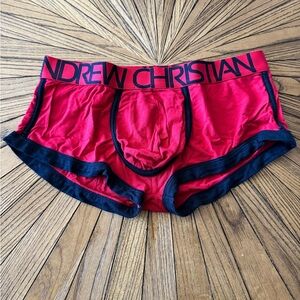 Andrew Christian Men's Red Boxer Briefs